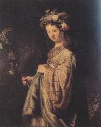 REMBRANDT Harmenszoon van Rijn flora (mk33) oil painting